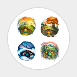 Round Doors - Seasons Pattern - Pack - Fantasy Magnet